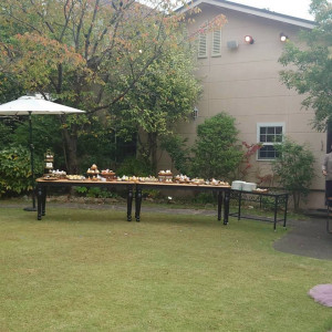 ガーデンにデザートブッフェを設置|694266さんのGRAND-CIEL OKAZAKI(グランシェル岡崎)の写真(2558414)