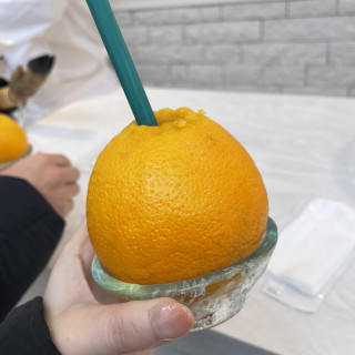 ウェルカムパーティーのオレンジジュース