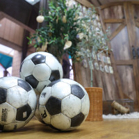ウェルカムスペース
披露宴演出で、このサッカーボールを使用