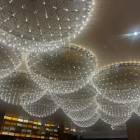 披露宴会場の天井です。特徴的でした。