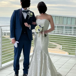 テラスでの写真撮影