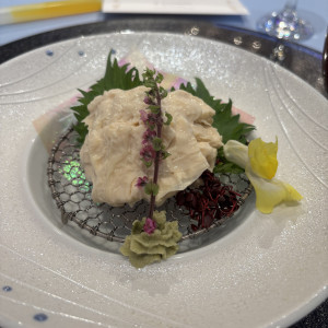 お造りもので本来であればお刺身でした。妊娠中のため湯葉でした|694598さんのホテルグランドヒル市ヶ谷の写真(2407832)