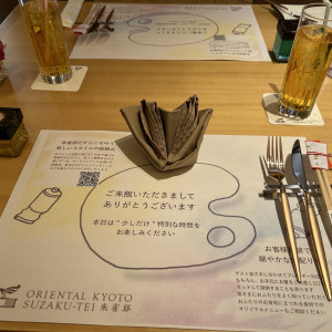 試食の料理テーブル|694787さんのORIENTAL KYOTO SUZAKU-TEI 朱雀邸（オリエンタル京都朱雀邸）の写真(2071605)