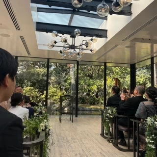 チャペルからお庭が見えて素敵でした