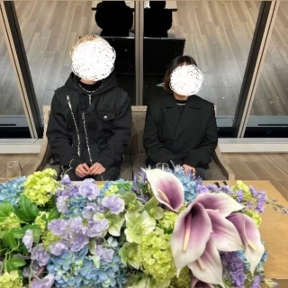披露宴会場に実際に座った写真