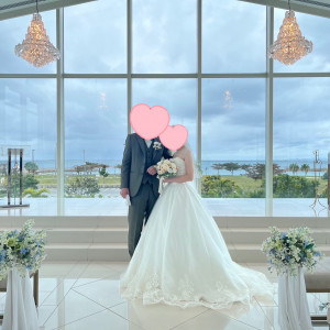 あいにくの曇天でしたが沖縄の海は綺麗でした|695092さんのシー シェル ブルー／サザンビーチホテル＆リゾート●小さな結婚式の写真(2073593)