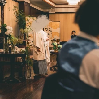 落ち着いた披露宴会場