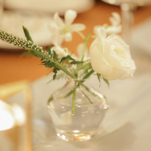 テーブルの花|695715さんの星野リゾート 軽井沢ホテルブレストンコートの写真(2512144)