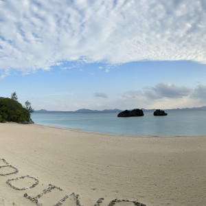 プライベートビーチ(大)|695748さんのアイネス ヴィラノッツェ 沖縄（クチュールナオコ ウエディング）の写真(2080153)