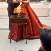 オリジナルケーキのシロップセレモニー