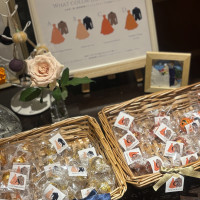 ドレスの色当てクイズ使用の選択番号の書かれたチョコ