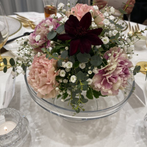 ゲストテーブルの装花|695984さんのアニヴェルセル ヒルズ横浜の写真(2082376)