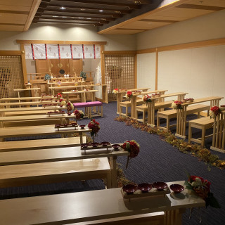 神前式会場。湊川神社と提携されているそうです。