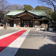 神社への参進通路
式の時は赤い絨毯を引いていただける。