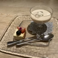 試食のスイーツです。見た目もよく美味しかったです。