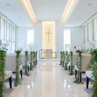 スカイチャペルです。光が入るとより綺麗です。