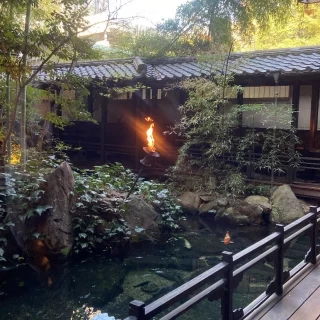 披露宴会場から見える中庭です。