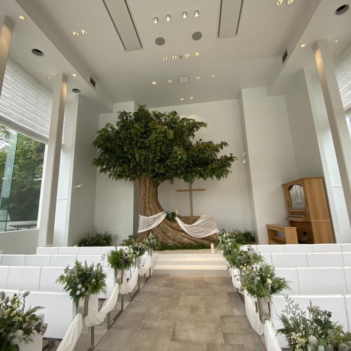 大きな大木がありナチュラルな印象