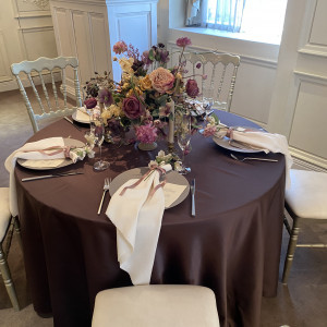 披露宴会場のテーブルです|696327さんのラ・バンク・ド・ロア(横浜市指定有形文化財）の写真(2085116)