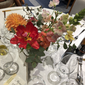 テーブル装花|696333さんのYOKOHAMA MONOLITH ～横浜モノリス～の写真(2086065)