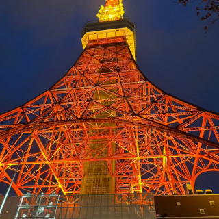 夕方からは東京タワーのライトアップが見れます。