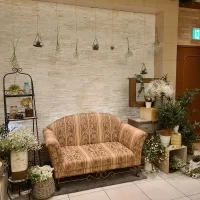 会場の出口に写真スポットがあります