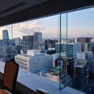 親族控室の窓からの景色