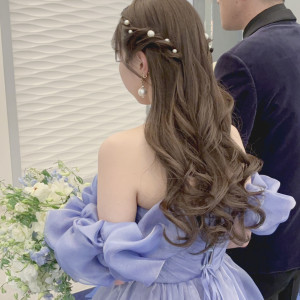 お色直し後ヘアセット|696677さんのノートルダム神戸/FIVESTAR WEDDINGの写真(2088388)