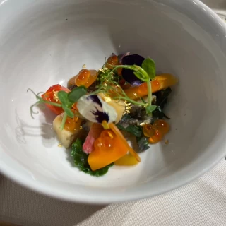鮑と野菜の前菜