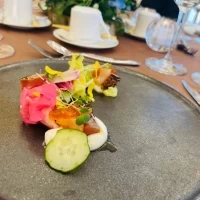 料理は見た目も華やかで楽しめたようです。