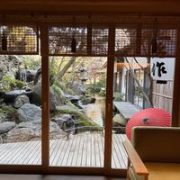 以下が見える休憩場所
