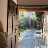 挙式会場側から見たお庭