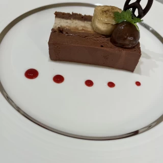 デザートのフラッシュバナナケーキ