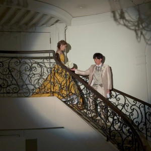 披露宴会場のゲスト全員が見れる階段からの登場|698125さんのカサ・デ・アンジェラの写真(2101356)