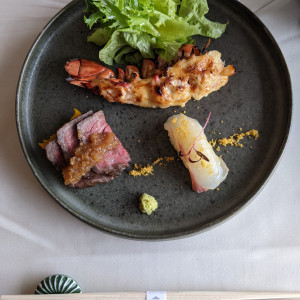 当日提供されるコース料理の一部|698475さんのホテル椿山荘東京の写真(2104479)