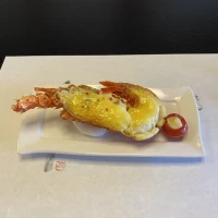 参加したブライダルフェアでのコース試食(海老の黄金焼き 小)