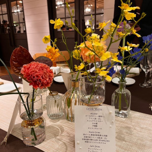 テーブル装花、ドリンク表|698755さんのインスタイルウェディング京都 (InStyle wedding KYOTO)の写真(2106376)