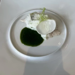 旬魚と蕪のメレンゲ蒸し