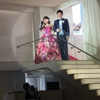 お色直し後の入場を上階段からにしました。