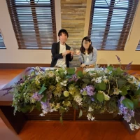 スタッフさんのお声かけで高砂から会場を眺めさせて頂きました。