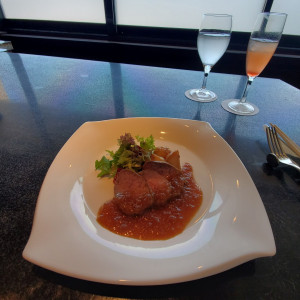 試食コース料理。メインのお肉。柔らかくてお箸で食べれます。|698900さんのルークプラザホテルの写真(2108921)