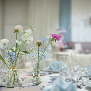 ゲストテーブル装花|699359さんのラ・スイート神戸オーシャンズガーデンの写真(2112090)