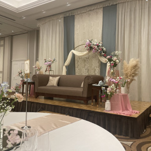 メインテーブル装花|699359さんのラ・スイート神戸オーシャンズガーデンの写真(2112133)
