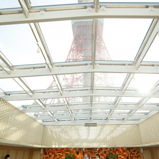 挙式場内からの東京タワーとてもきれいでした。