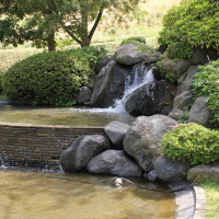 ロビーの近くにきれいな水場があります