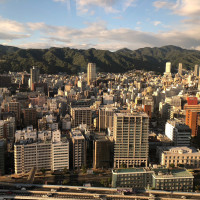 式場からみた山側の神戸の景色