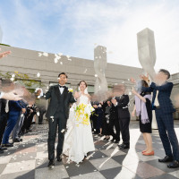 フラワーシャワー、快晴で素敵な1枚になりました！