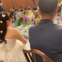 高砂の装花もカラフルでかわいかったです。