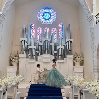 チャペル内で後撮りをしました