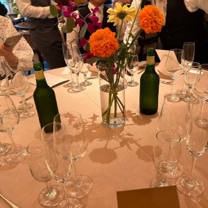 ゲストテーブル装花|700380さんのTHE CONDER HOUSE（ザ・コンダーハウス）の写真(2120241)